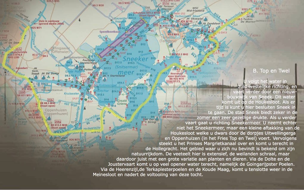 Vaarroute sloep huren friesland bij sneek en sneekermeer vanuit akkrum Vaarroute sloep huren friesland bij sneek en sneekermeer vanuit akkrum